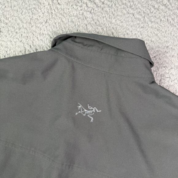 Arcteryx Skyline Shirt Mens Large Gray Trim Fit Short Sleeve Snap Performance - Picture 7 of 11
